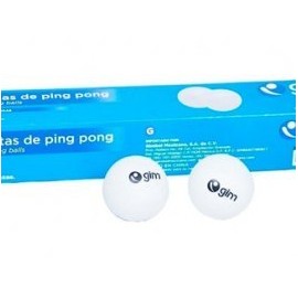 Pelota de Ping Pong GIM S/Costura (6 Pzas)