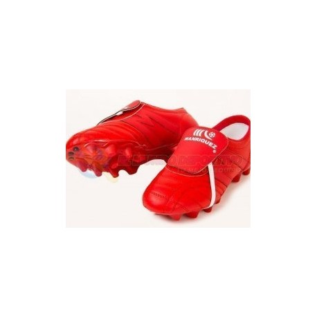 2201-Zapato de fútbol profesional marca Manríquez mod TOTAL color rojo