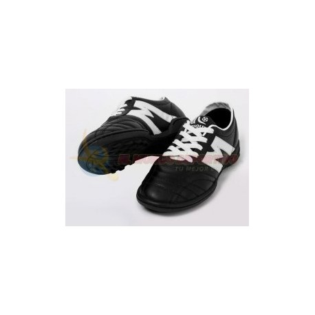 2056-Tenis de fútbol marca Manríquez mod MID TM color negro con blanco