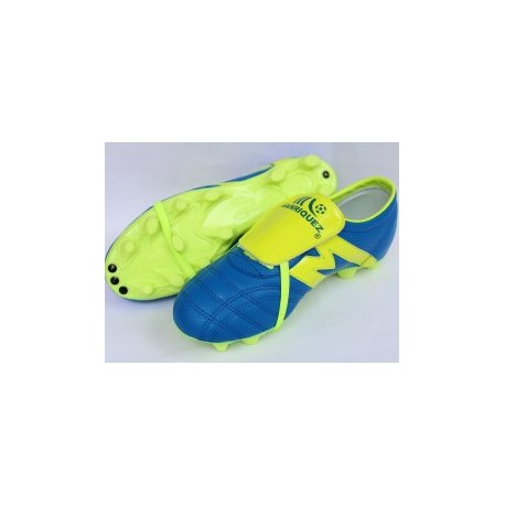 2232-Zapato de fútbol Manríquez Profesional Azul/Amarillo Fluorescente