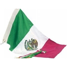 9113 – Bandera de México tela raso dos vistas 90×155 cms (reglamentaria)